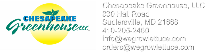 CHESAPEAKE <br />GREENHOUSE, LLC